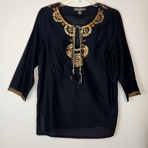 Tommy Bahama Black+Gold Tunic